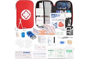 DLMD Gifts for Dad Him Men Women Kids Christmas, 330 PCS First Aid Kit for Car Home, Survival Kits/Emergency Medical Supplies for Travel Office Outdoor Hiking Camping Backpacking （Red）