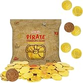 25-Coins Pirate Belgian Premium Milk Chocolate Coins, | Kosher Certified Dairy, Non GMO, Pack of 25
