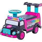 Toddler Ride On Toy - Push Car, Interactive Musical Toys for Toddlers 1-3 with Microphone, Keyboard & Drumsticks, Toddler Activities, Foot to Floor, Durable Baby Car, Easy Assembly, Baby Toy
