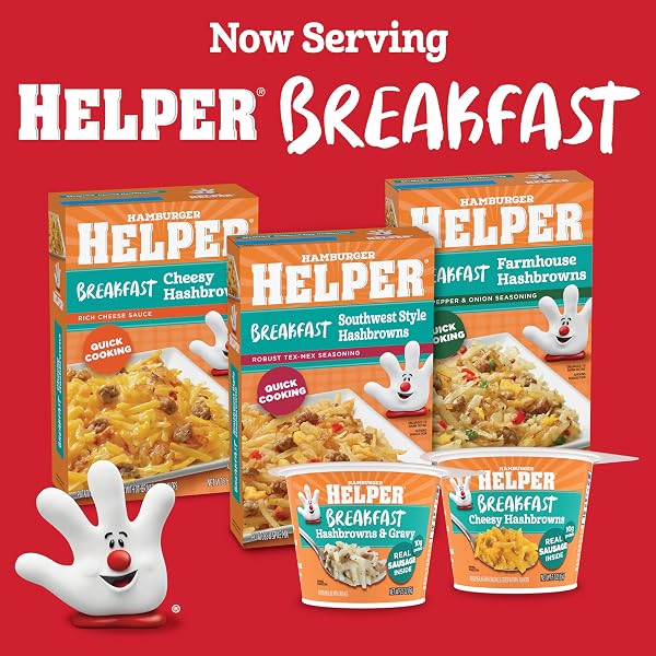 HAMBURGER HELPER BREAKFAST SOUTHWEST STYLE HASHBROWNS, 4 OZ