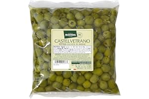 Mantova Pitted Castelvetrano Olives in a Mild Brine, Product of Italy, 100% Natural, Non-GMO, High-Quality Nocellara del Belice Olives, Heart-Healthy, Ready-to-Eat for Charcuterie Boards, Antipasto Platters, Aperitivo, Cocktails, Martinis, Salads, Sauces, Dips, Sandwiches, Wraps, Panini, Bruschetta, Pizza, Focaccia, Gluten-Free, Low-Glycemic, Low-Carb, Cholesterol-Free, Vegan-Friendly, Paleo-Friendly, 52.91 oz. (3.3 lbs.) (Pack of 1)