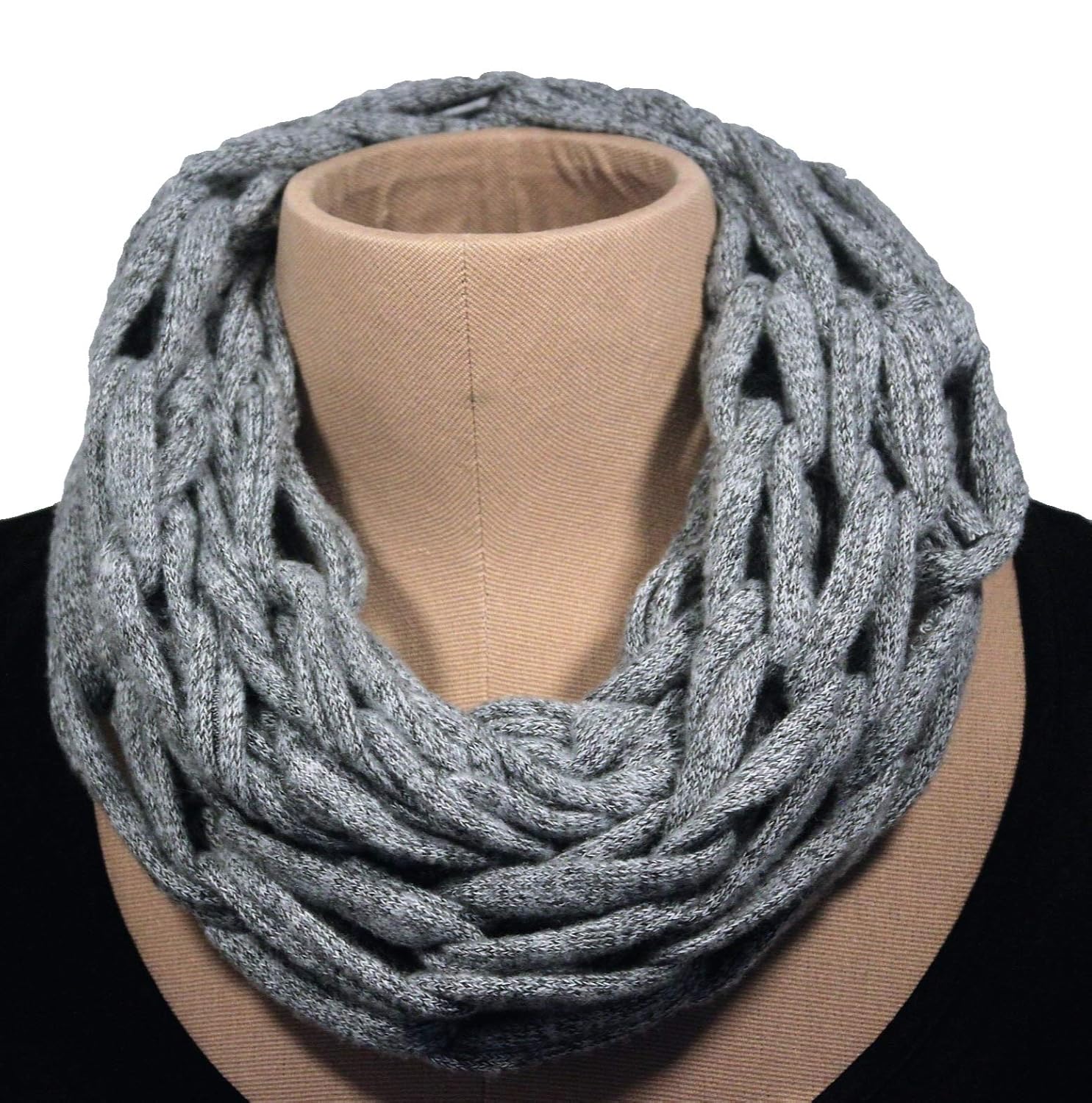 Pañuelo tubular gris claro jaspeado extra suave de algodón: Amazon.es: Handmade