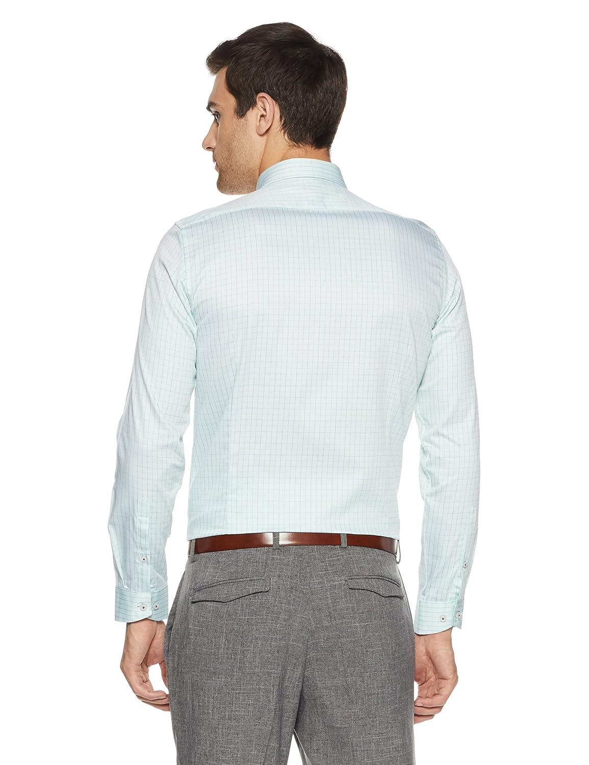 van heusen men's plain slim fit cotton formal shirt