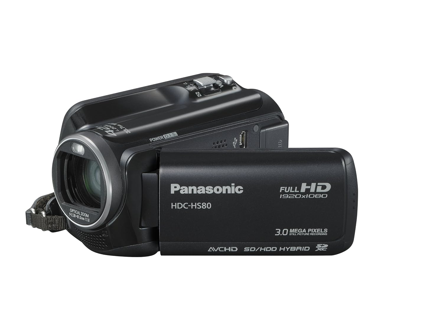 Amazon.com : Panasonic HDC-HS80K HD HDD Camcorder (Black) : Flash Memory  Camcorders : Camera & Photo