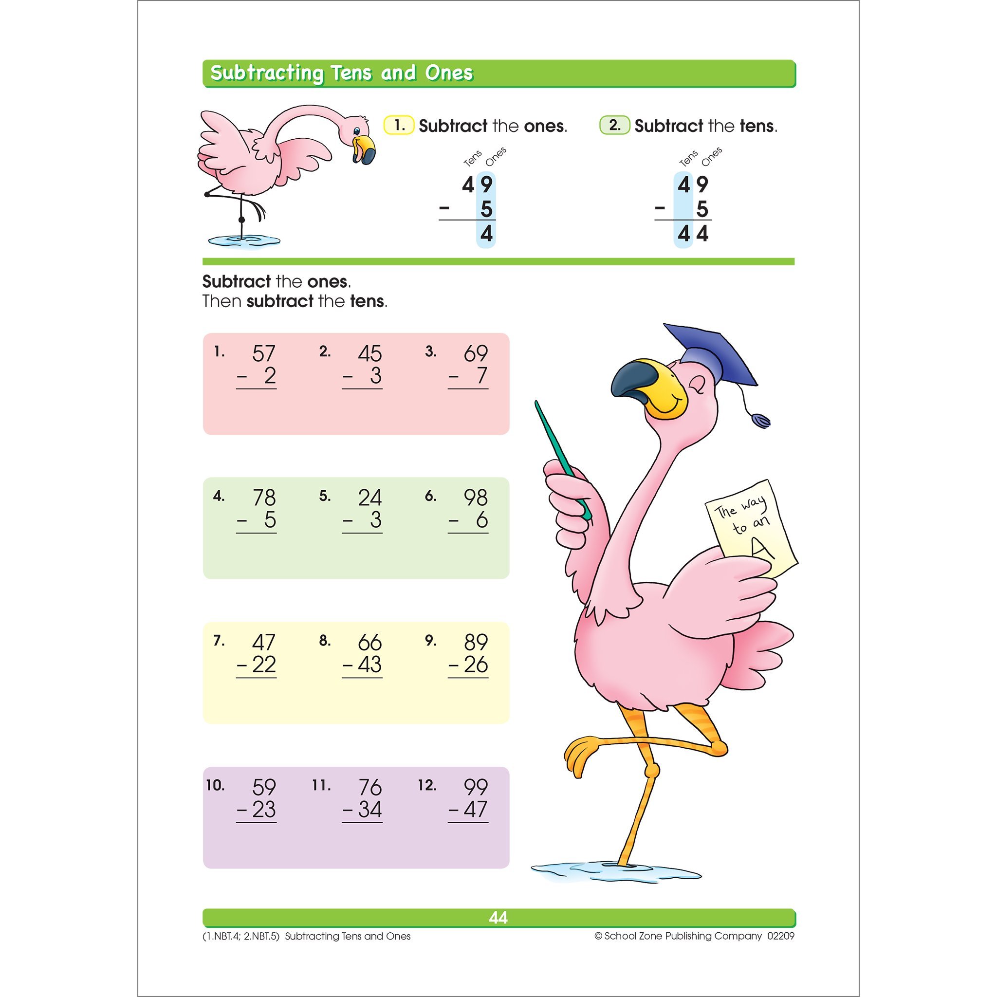 School Zone Addition and Subtraction Workbook: 1st Grade Math, Place Value, Regrouping, Fact Tables, and More (School Zone I Know It!® Workbook Series)