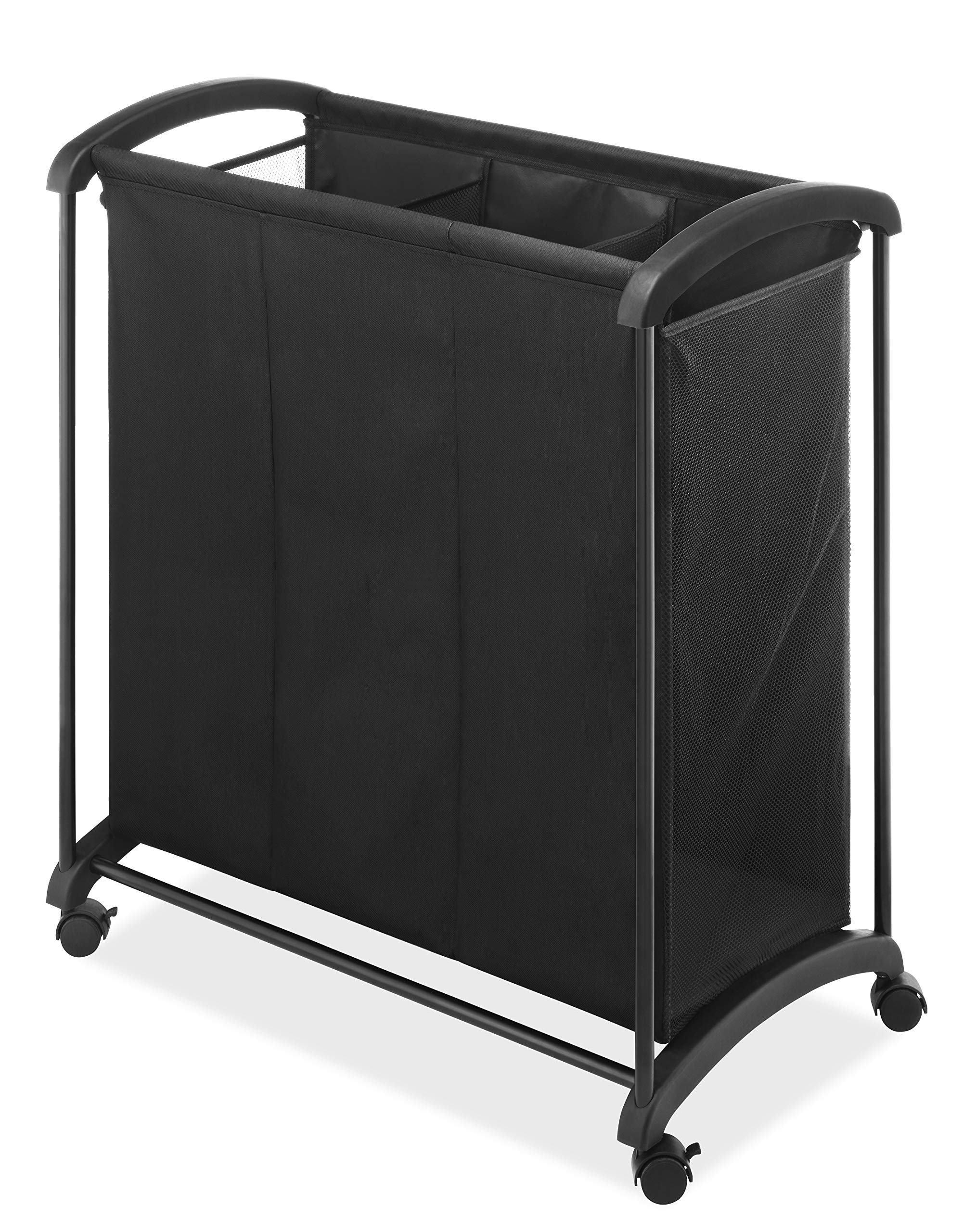 Whitmor 6396-4555 3-Section Laundry Sorter, Black