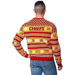 FOCO Standard NFL Big Logo Ugly Sweater, Team Color
