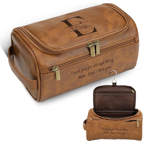 Regalo Personalizado Hombre Neceser De Cuero Personalizado