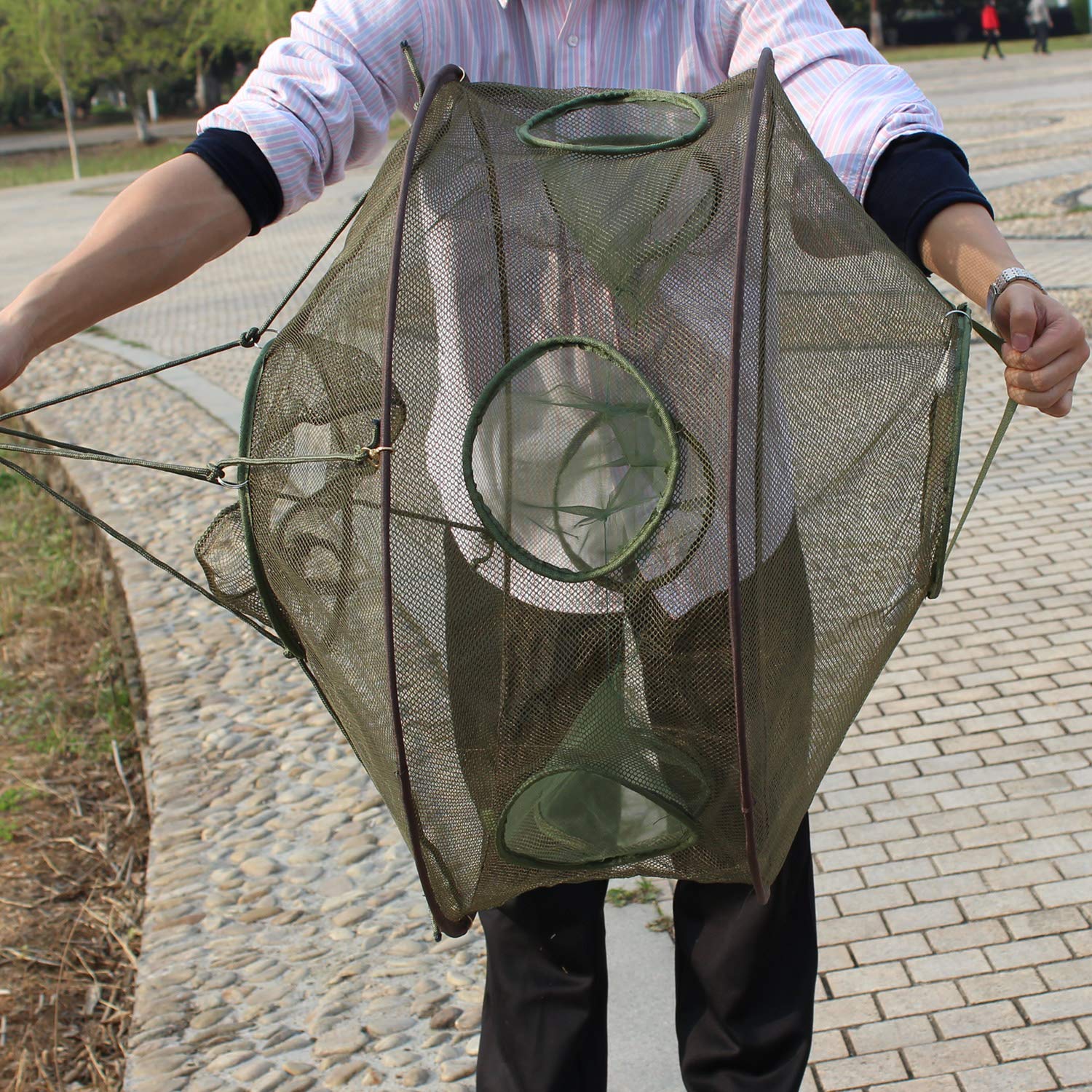 YONGZHI Crab Trap,Minnow Traps,Shrimp Trap,Fishing Bait Traps,Crayfish Trap,Portable Folded Fish