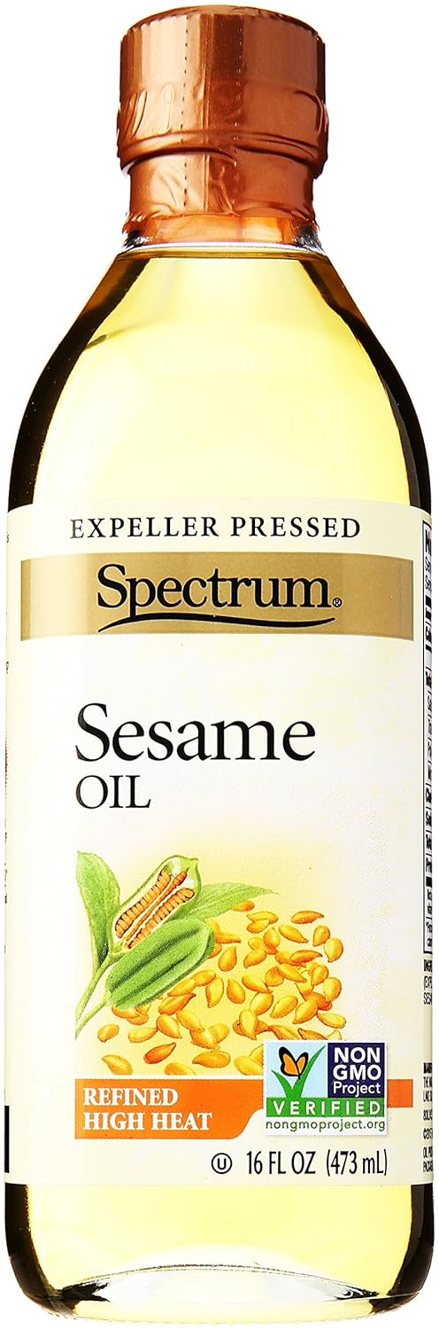 Spectrum Naturals Organic Refined Sesame Oil, 16 Ounce