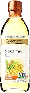 Spectrum Naturals Organic Refined Sesame Oil, 16 Ounce