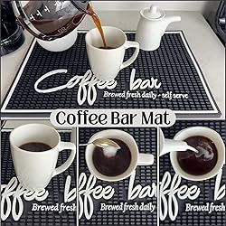 Ultimate Coffee Bar Mat for Countertop, Large 18x12