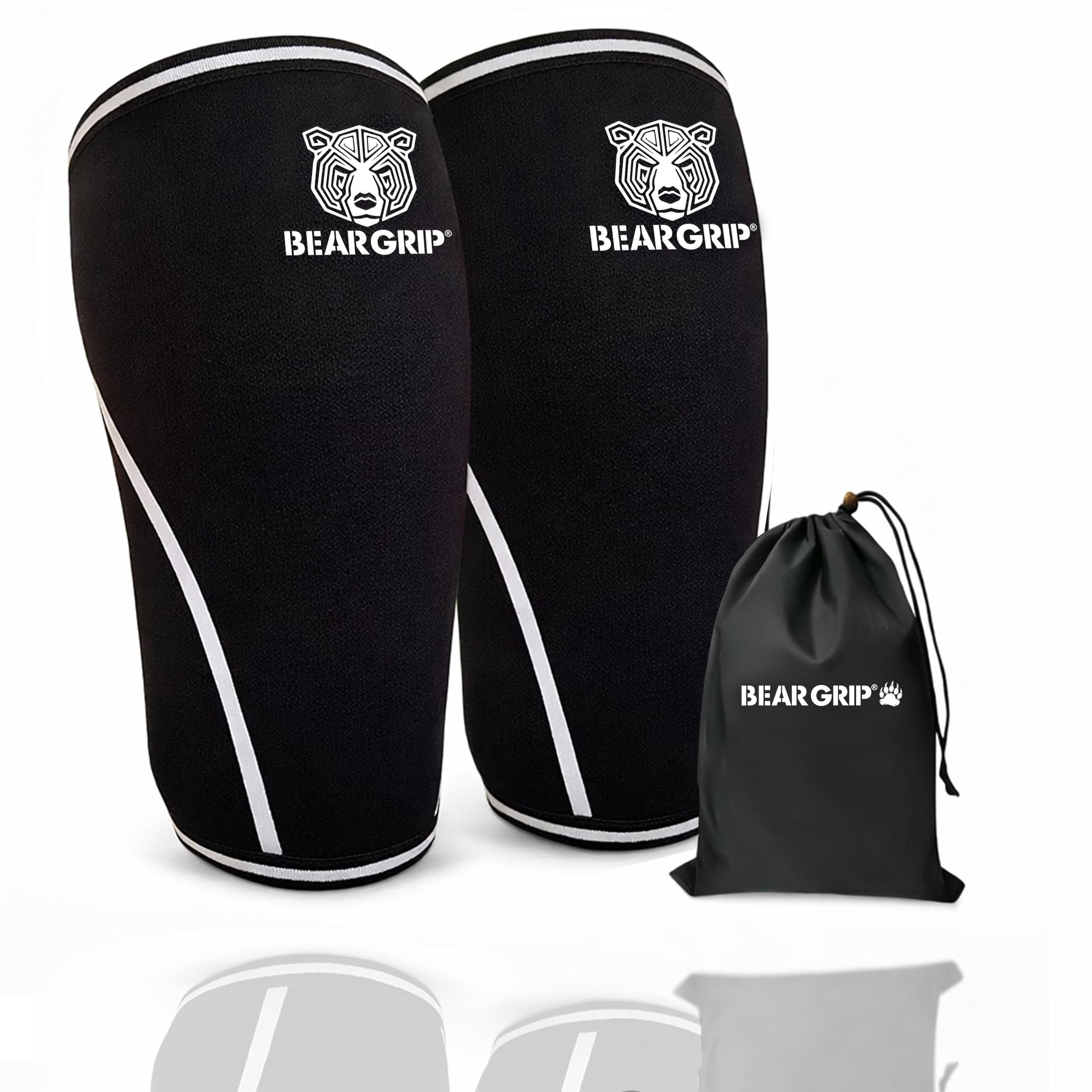 BEAR GRIP Premium 7mm Knee Sleeves (Pairs) - XS