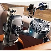 LISEN Electric Retractable Car Phone Mount, iPhone Vacuum Electric Suction Cup Phone Mount, Suction Cup Magnetic Phone Holder, only for Mirror, for iPhone 17 Pro Max Plus 16 15 ~ X, Samsung Galaxy S25