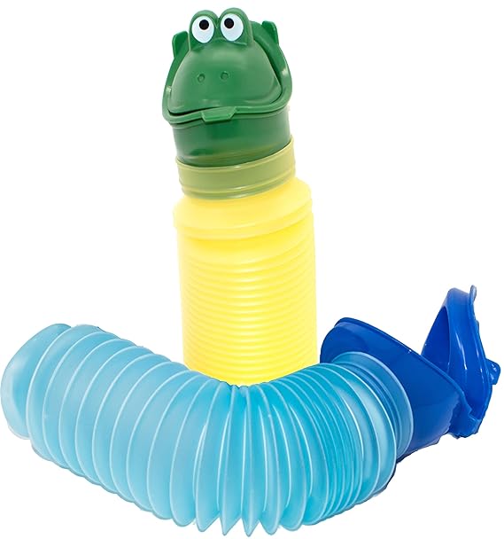 Uriwell + Happy Pi - Zwei 800ml Urinflaschen in blau und gelb-grün