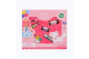 KLEE NATURALS Luna Star Klee Kids Play Makeup Kit. Gentle and Non-Toxic. Kid-Friendly. Made in USA. (Pom Pom Fairy)