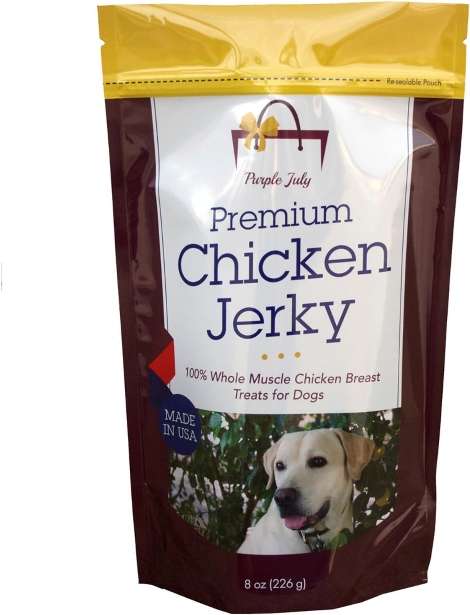 Organic Premium Chicken Jerky Dog Treats. Made in USA. Grain Free, All Natural, 1 Ingredient, USDA Grade A Chicken Breast. Pet Training Thick Jerky Chew. No Preservatives, No Soy, Gluten Free