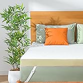 Marsail Full Size Memory Foam Mattress Topper, 3 Inch Cooling Gel Infused Mattress Topper with Soft Cover, CertiPUR-US and Oeko-TEX Certified, Suitable for Sofa, RV, Camping