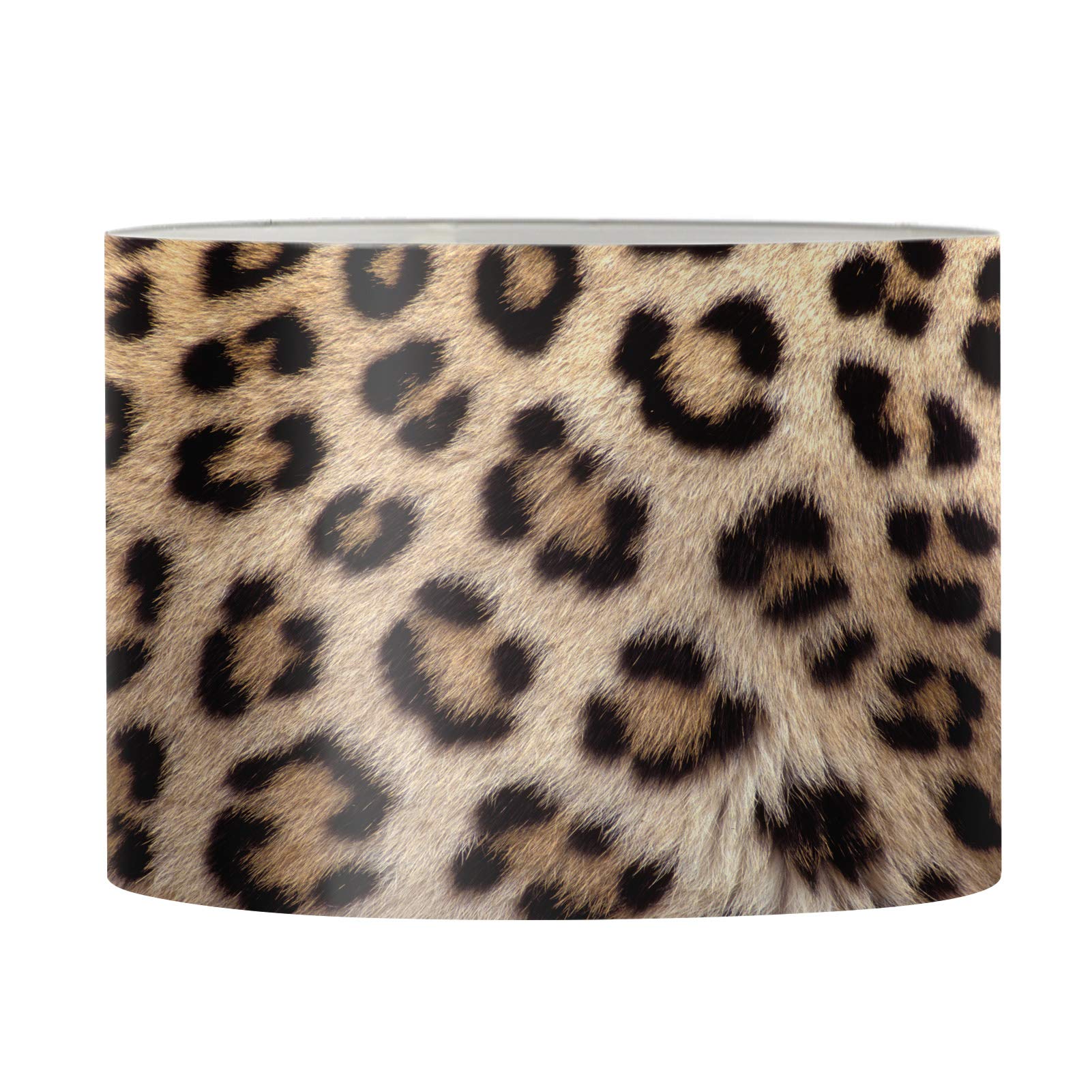 UOIMAG Leopard Print Lampshade Table Lamp Shade Floor Lightshade Pentand Lights Shade Modern Print Drum Lamp Cover for Bedroom Living Room