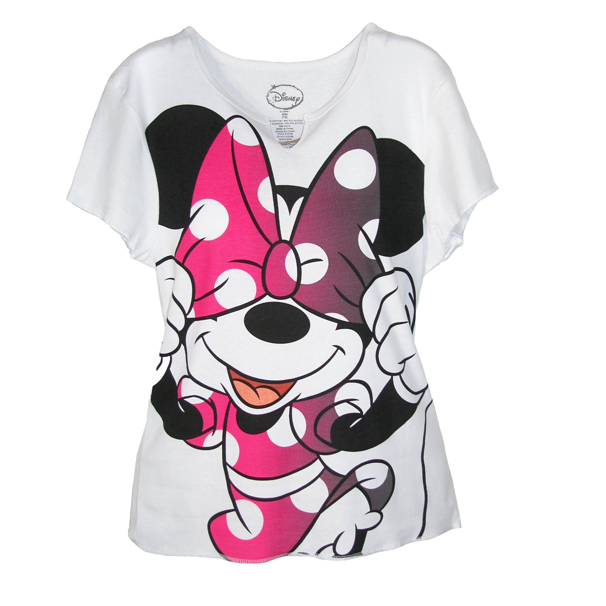 Disney Minnie Mouse Bow T Shirt, Small, Pink