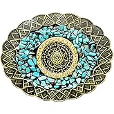 YOQUCOL Vintage Bronze Bohemian Indian Style Belt Buckle Light weight Turquoise Gravel Belt Buckle For Women Men