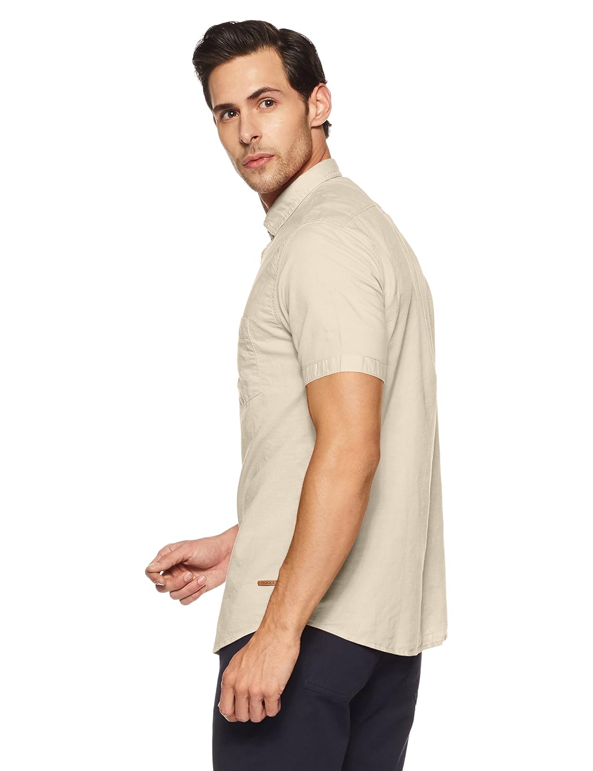 cherokee men's solid regular fit casual shirt