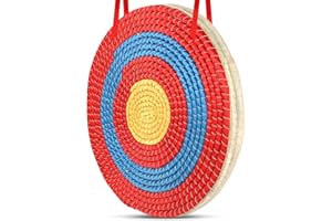 BASBON Archery Targets for Backyard, 20 Inch Traditional Hand-Made Round Solid Straw Archery Target, Arrow Target for Recurve Bow Longbow or Compound Bow, Large Practice Target for Outdoor Hunting