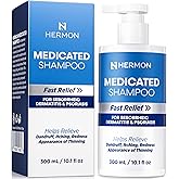 Medicated Shampoo for Scalp Seborrheic Dermatitis & Psoriasis: Plant-Based Formula Soothes Itch, Reduces Flakes, Supports Hair Health & Deep Cleansing Treatment for man and women 300ml/10.0fl oz