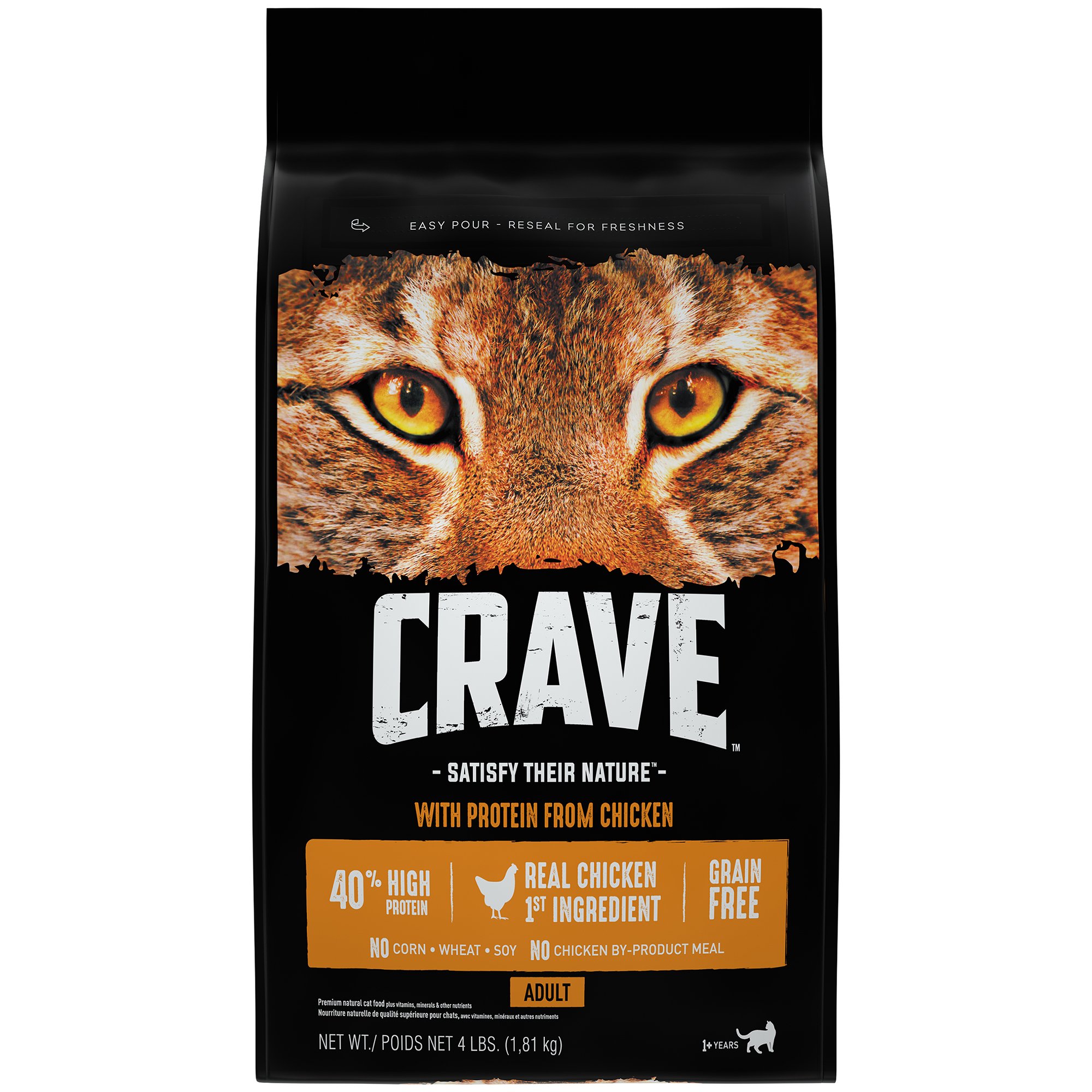 Crave Grain Free Dry Cat Food with Protein From Chicken Bag, 4 lb | eBay