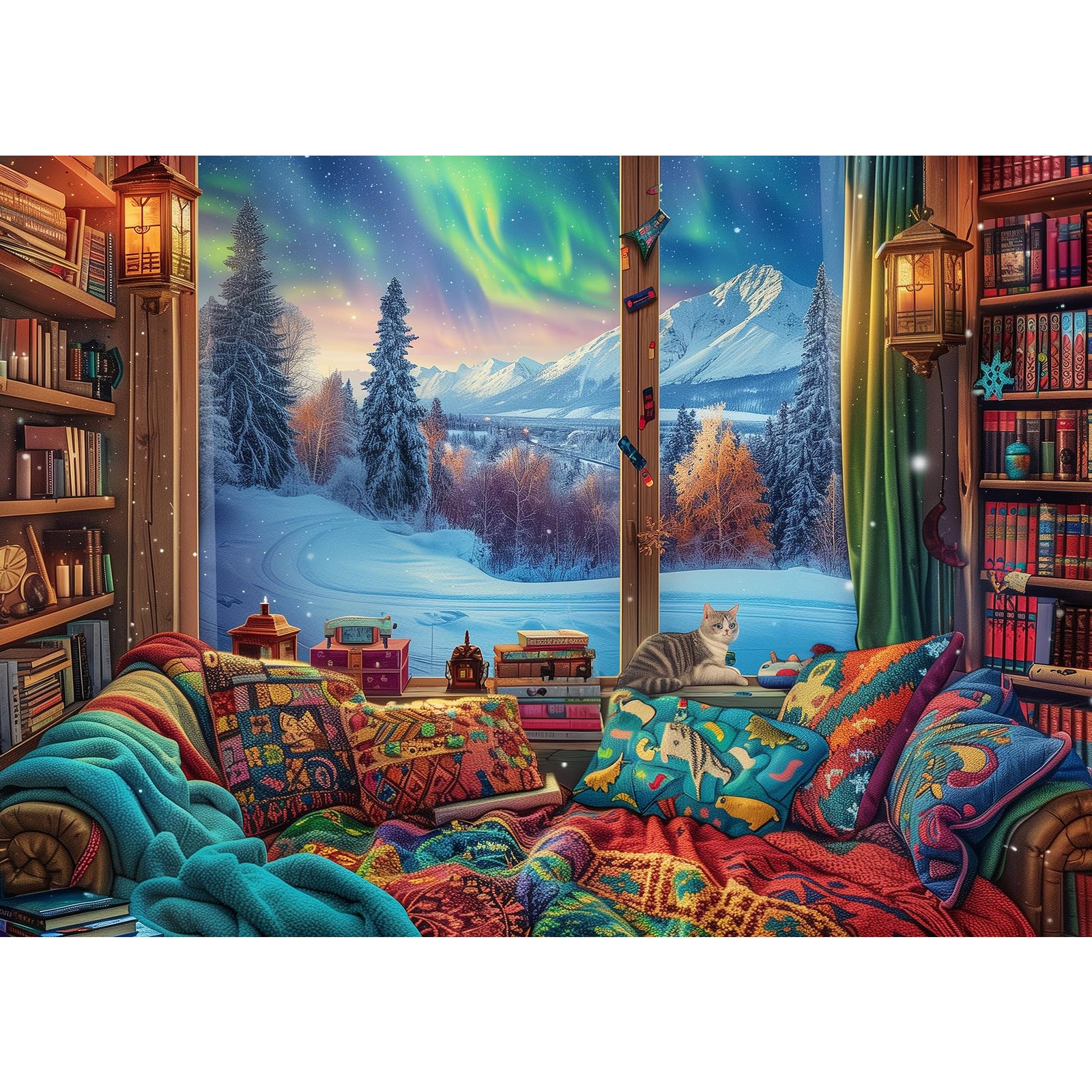Jigsaw Puzzles for Adults 1000 Christmas Puzzle 1000 Pieces Winter Jigsaw Puzzle Gift for Children — image 1