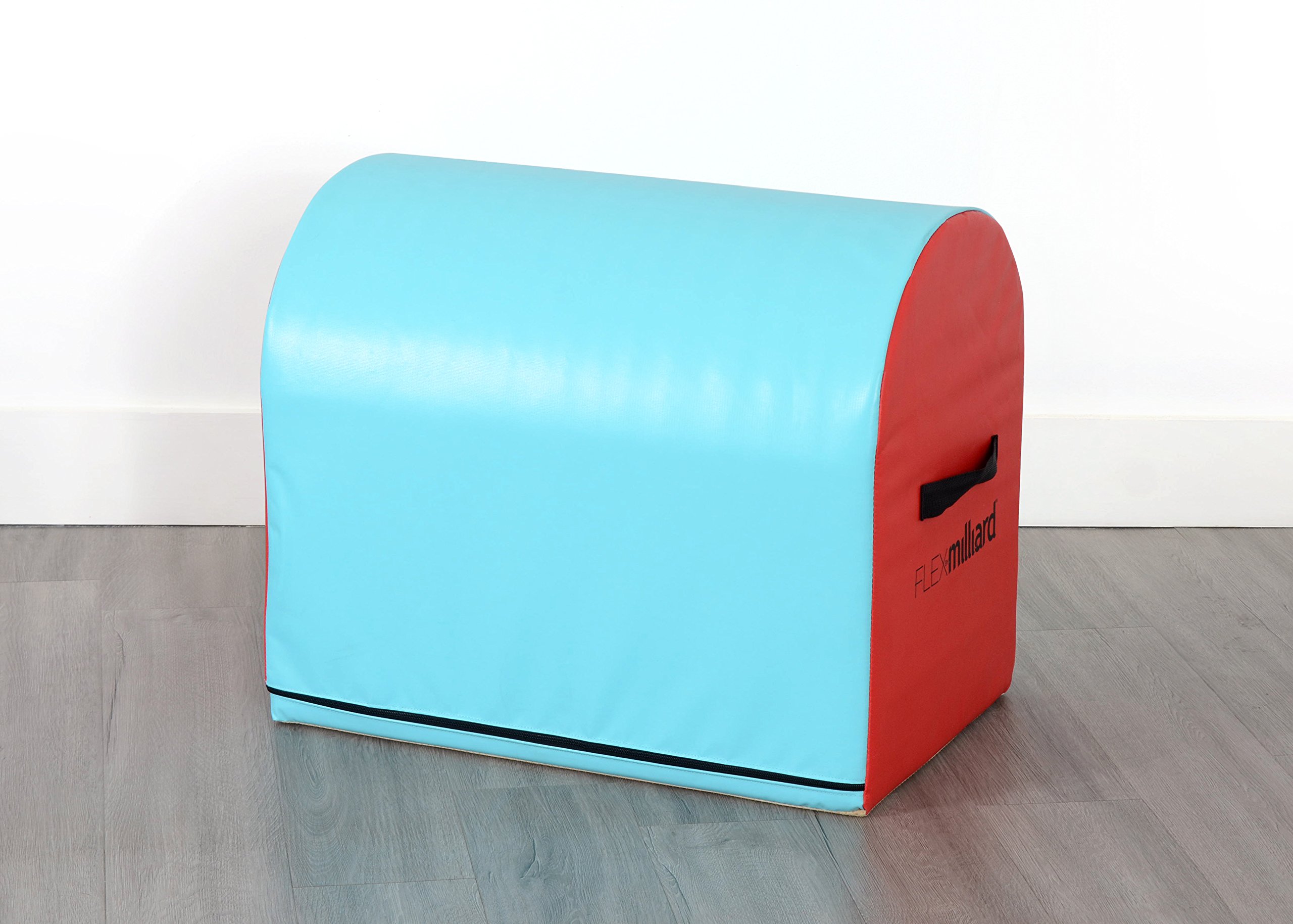 Milliard Gymnastics Mailbox Tumbling Aid Trainer, Spotting Equipment, 24x16x19.5 inches Blue/Red