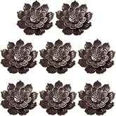 GXXMEI 8PCS Lotus Brass Stick Incense Burner Holder Incense Burner Cone Ash Catcher Home Fragrance Accessories
