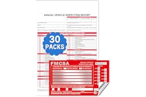 YNXPTBNC Annual Vehicle Inspection Report (30Pc Red 2+3-Ply Carbonless)