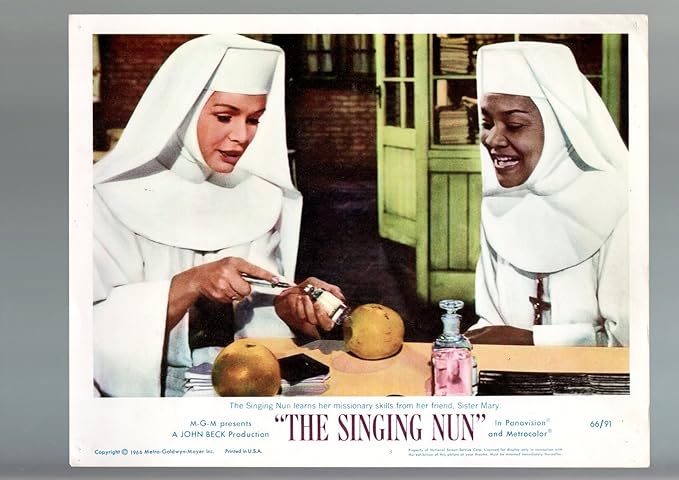 Amazon Com Movie Poster The Singing Nun 1966 Lobby Card Fn Vf Bio Musical Debbie Reynolds Juanita Fn Vf Entertainment Collectibles