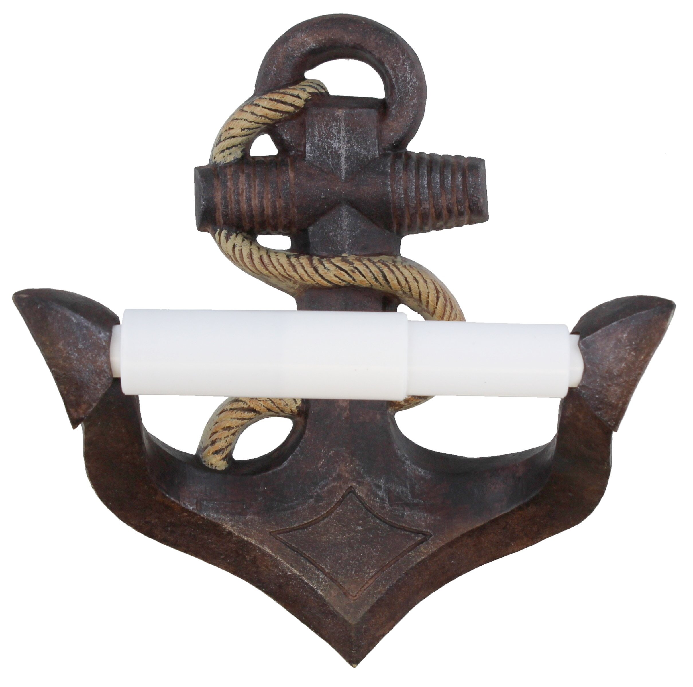 Old River Outdoors Boat Anchor Toilet Paper Holder Rustic Rope