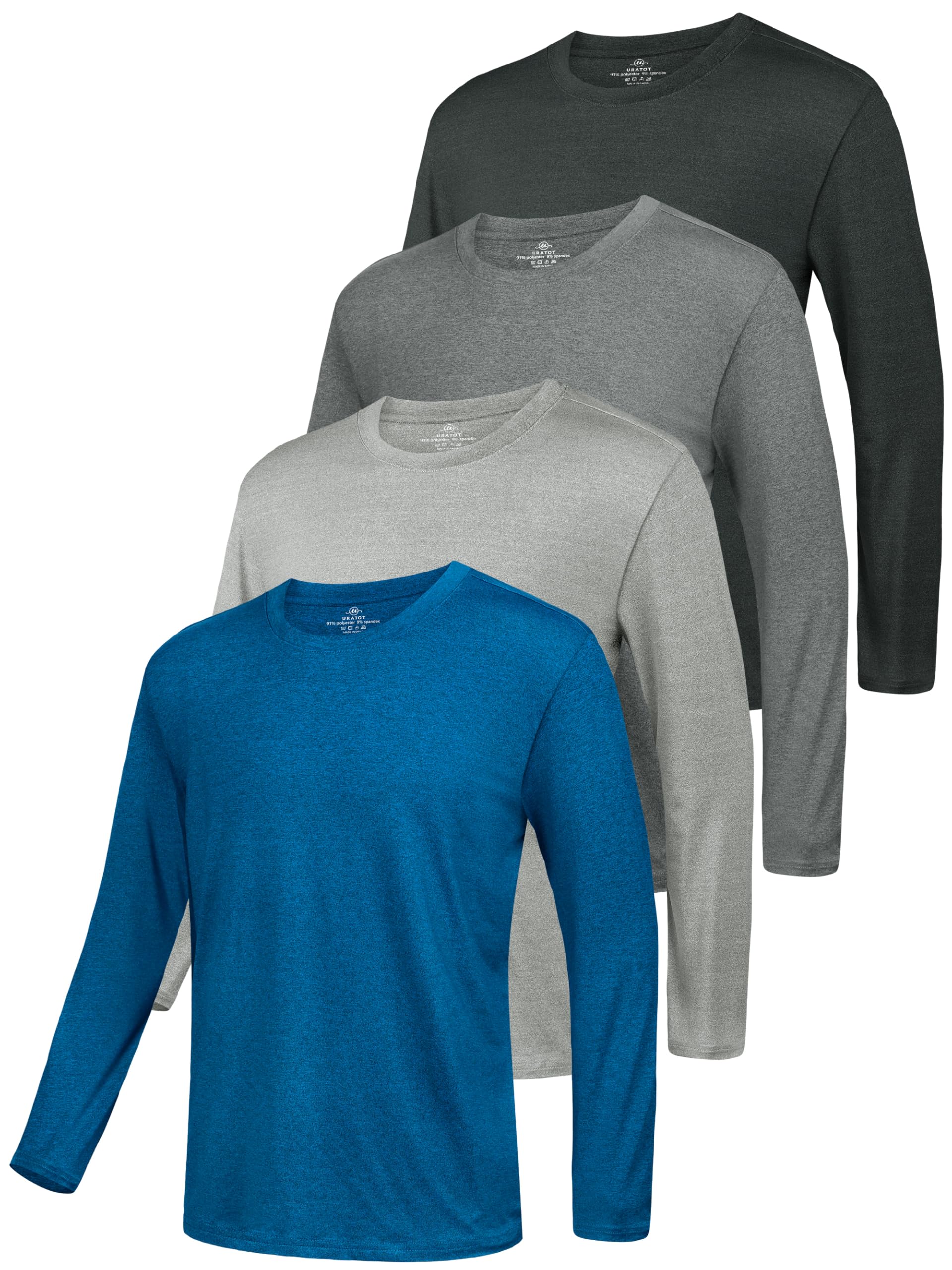 Photo 1 of *** SEE NOTES *** URATOT Long Sleeve Tee Shirts for Men Moisture Wicking Quick Dry Long Sleeve Sun Protection T-Shirts for Running Fishing (MEDIUM)