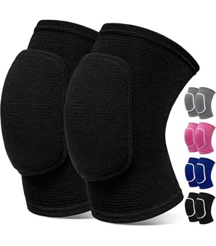 Volleyball Arm Sleeves For Youth & Adults – Breathable Polyester With Thumb Hole, 4mm Thick Padding For Forearm Protection – Black (1 Pair)