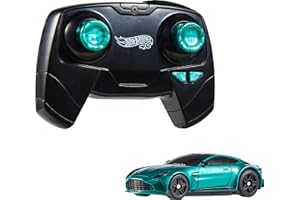 Hot Wheels RC Toy Car, Aston Martin Vantage, 1:64 Scale, Battery-Powered, Remote-Control Race Vehicle, Race On- & Off-Track, 