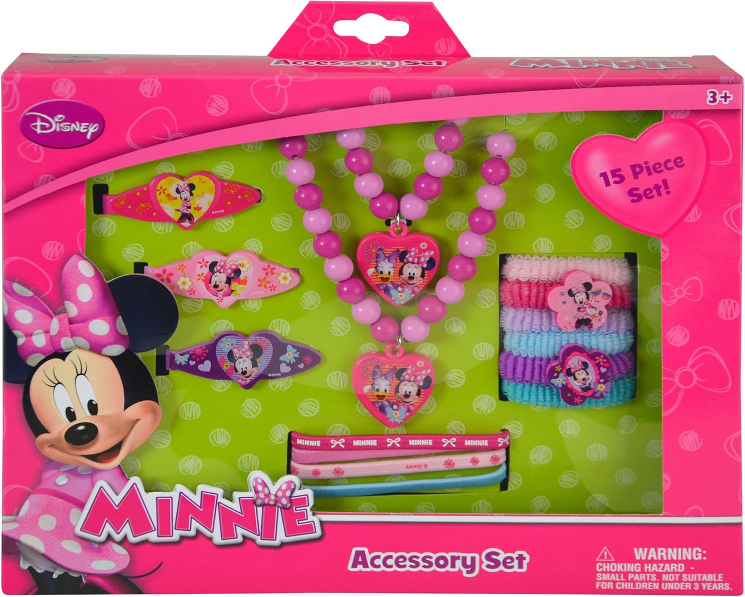Disney Minnie "Bowtique" 15 Piece Accessory Box Set with Jewelry