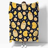 Potatoes Blanket Gift for Girl Women Blanket Super Soft Cozy Warm Throw for Couch Bed Sofa Office Decor All Season 50 * 40" S for Kid