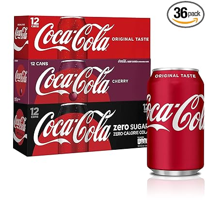 Coca Cola Soft Drink Variety Pack 12 Fluid Ounce 36 Pack Amazon Com Grocery Gourmet Food