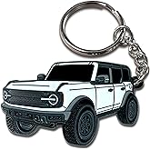 FOUR WHEEL BEAST Bronco Keychain Accessories 4 door key chain Fob Cover Cool Mods compatible with Ford Bronco 2022 2023 2024