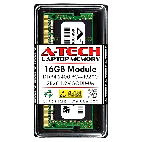 A-Tech 16GB DDR4 2400 MHz SODIMM PC4-19200 (PC4-2400T) CL17 2Rx8