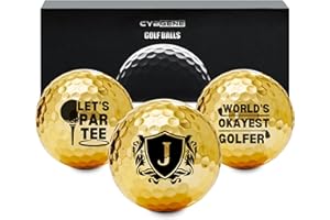 Funny Golf Gifts for Men Unique, Personalized Gold Golf Balls, Cool Accessories for Golf Lovers, Golfers, for Birthday and Ch