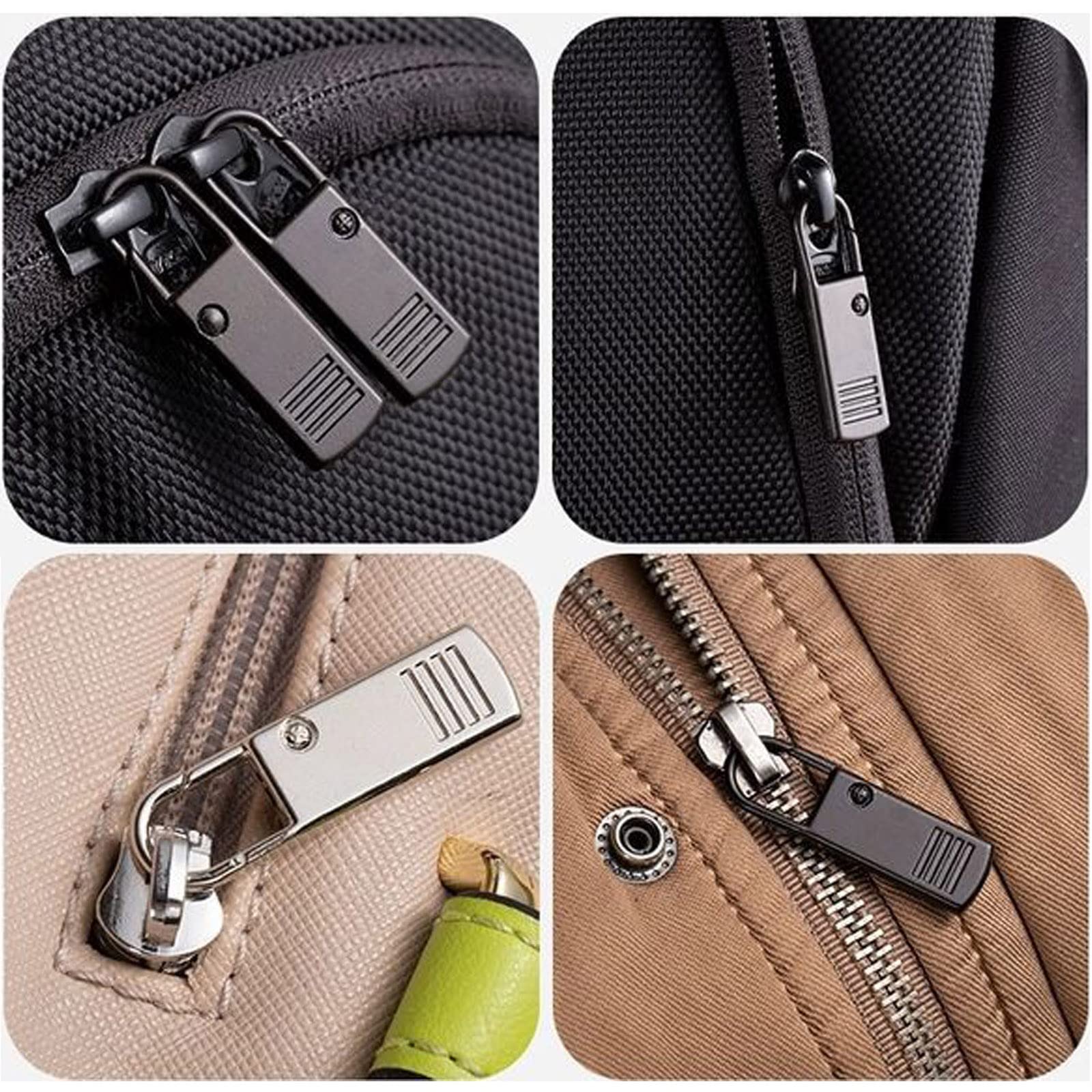 Zipper Pulls, 8PCS Black
