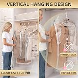 TAILI Hanging Vacuum Storage Bags 4 Large Wide-Side 105x70 cm for Clothes view 4