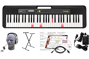 Casio LK-S250 61-Key Premium Lighted Keyboard Pack with Headphones, Stand, Power Supply, 6-Foot USB Cable and eMedia Instructional Software (CAS LKS250 EPA)