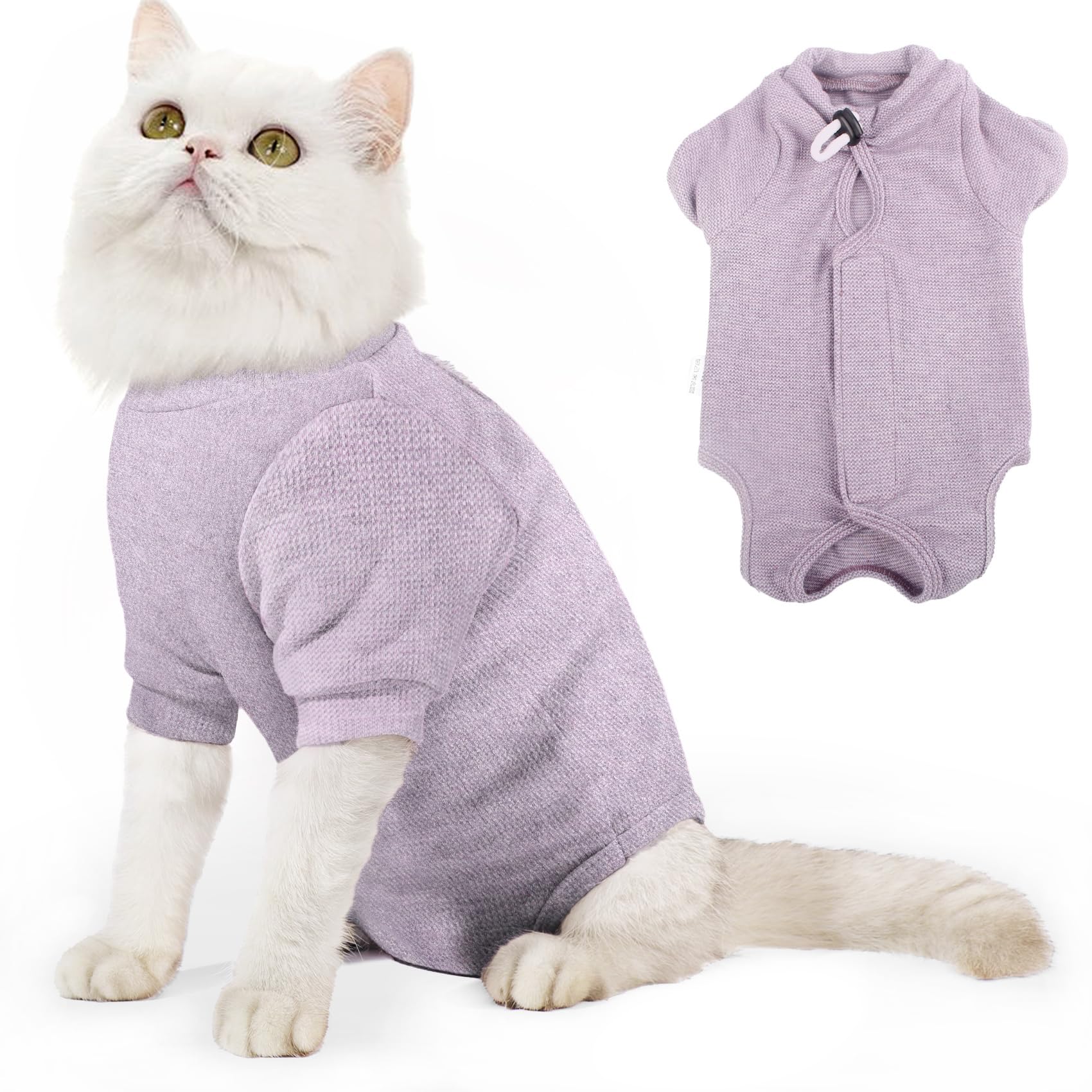 Dotoner Cat Bodysuit Post-Op Collar Anti-Licking Long Sleeve Post-Surgery Protection Against Skin Diseases After Surgery