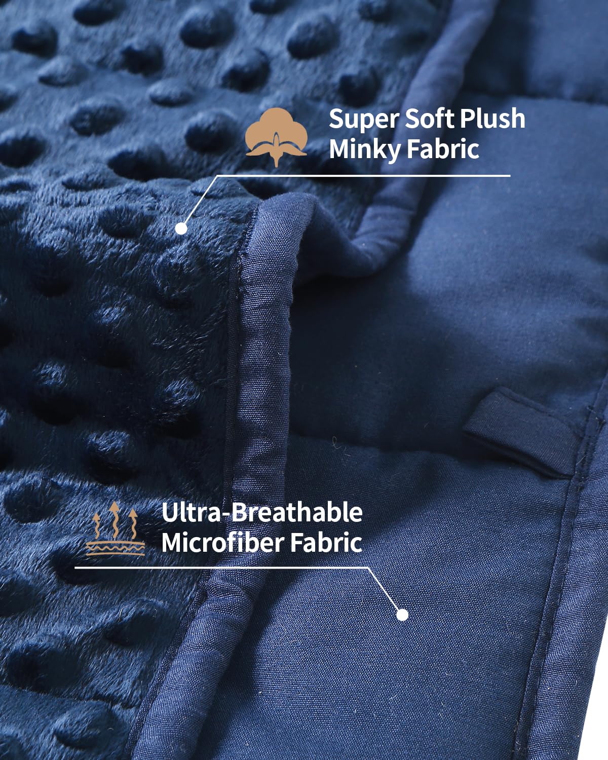 Mr. Sandman Weighted Blanket for Adults, Minky