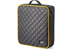 UENTIP Nylon CD/DVD Case for Car,CD Wallet,CD Storage Disc Wallet Bag With Portable Zipper for Car Home Travel (192Capacity)